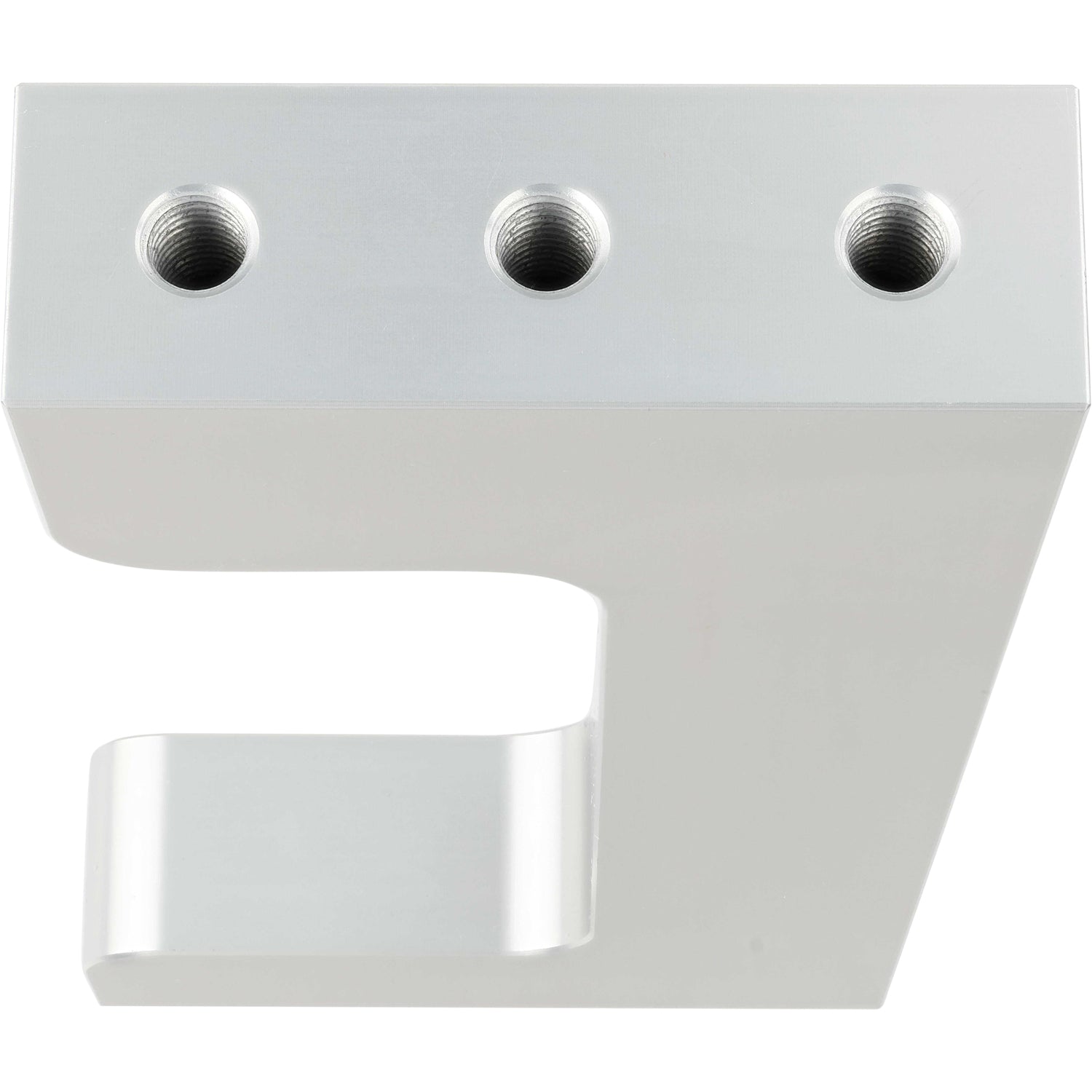Grey 8oz hard anodized aluminum machined seamer leg on white background.