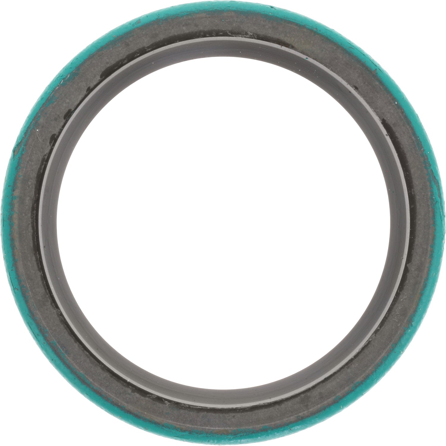 Single Lip Grease Seal - Solid, 1.000 in Shaft Dia., 1.250 in OD, 0.125 in Overall Width, HM14 Design, Green Nitrile Rubber (NBR) Lip Material on white background.