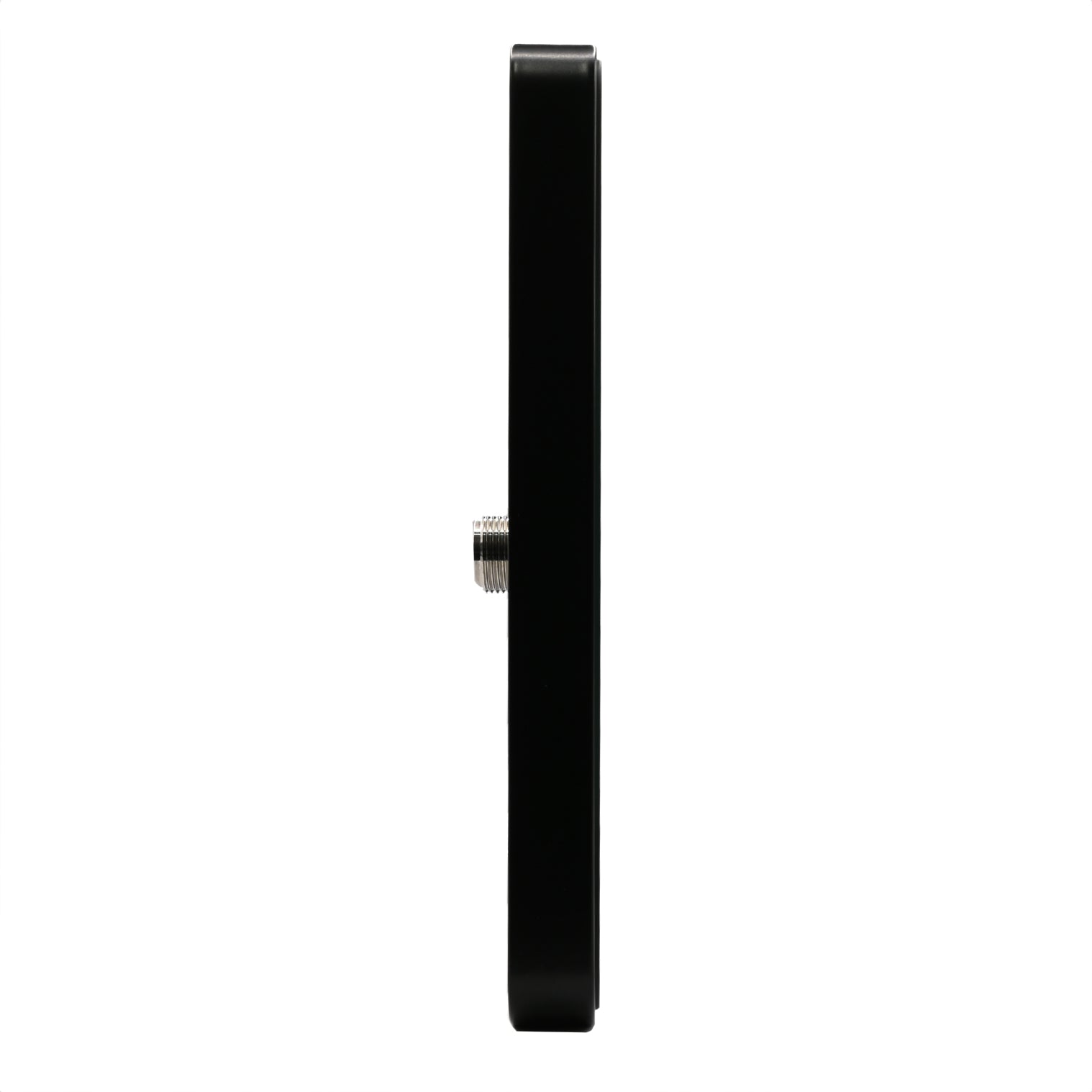 Sideview of black JSmart 710 touchscreen on white background.