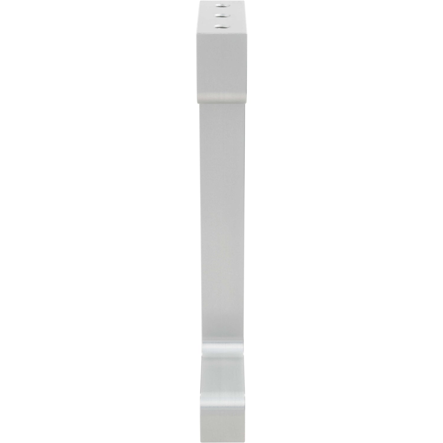 Grey 12oz hard anodized aluminum machined seamer leg on white background.