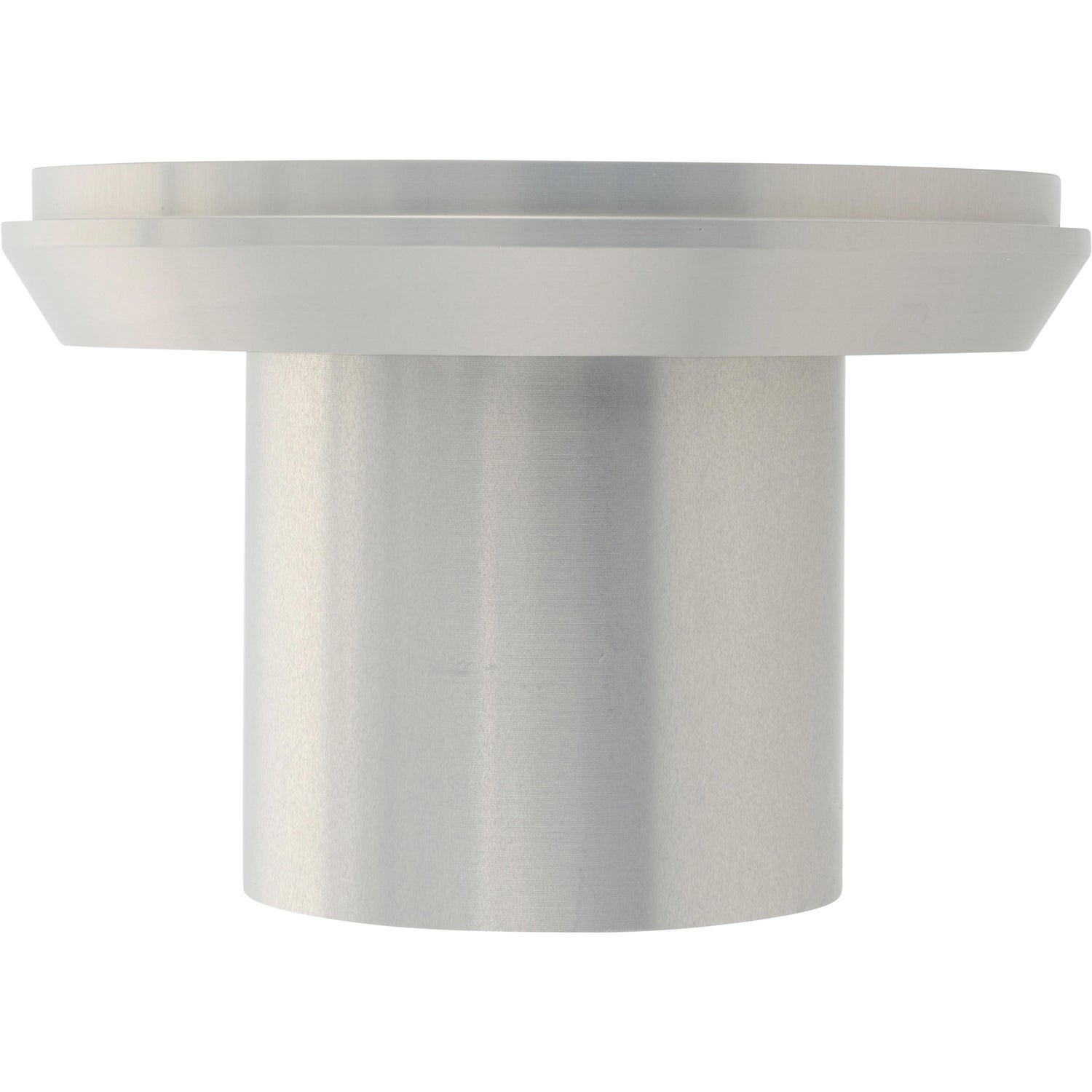 Aluminum bearing carrier with multiple threaded mounting holes shown on white background.