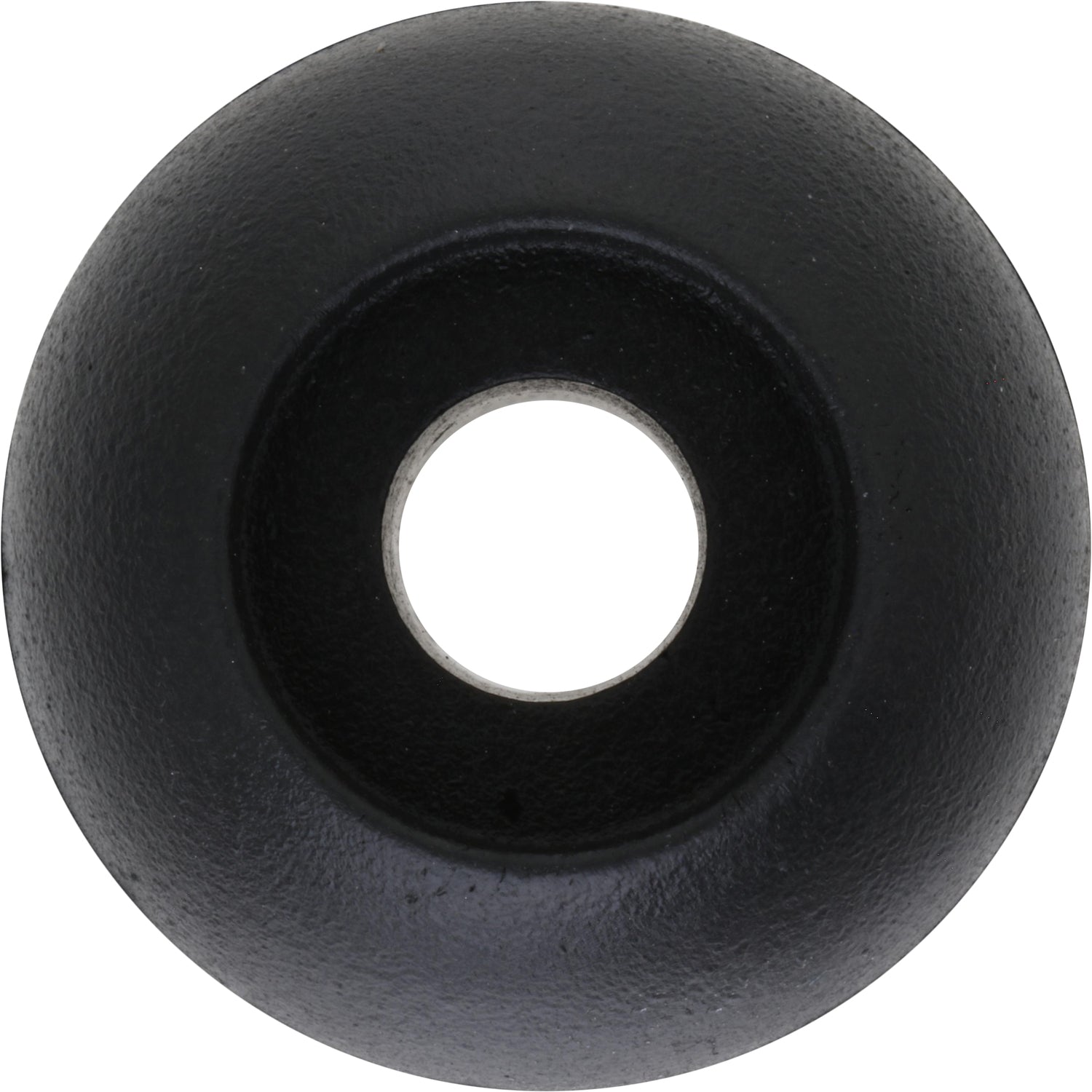 Black viton ball gasket on white background. 