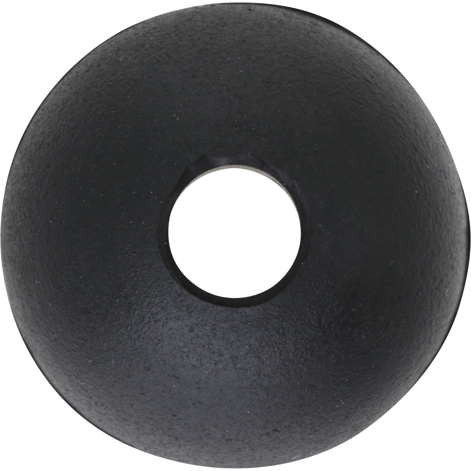 Black viton ball gasket on white background. 