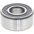 Double Row Angular Contact Bearing - 20 mm Bore, 47 mm OD, 0.8125 in Width, Open, 30 ° Contact Angle on white background. 