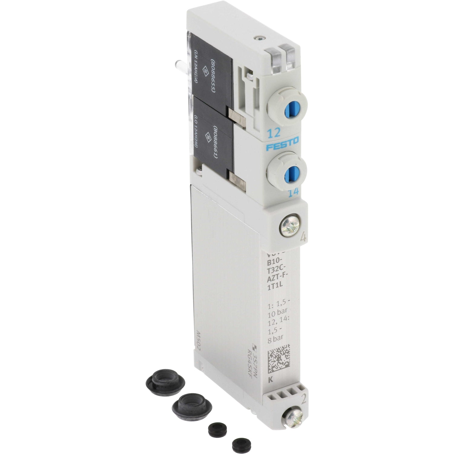 Front and side surfaces of the K solenoid shown on a white background. 