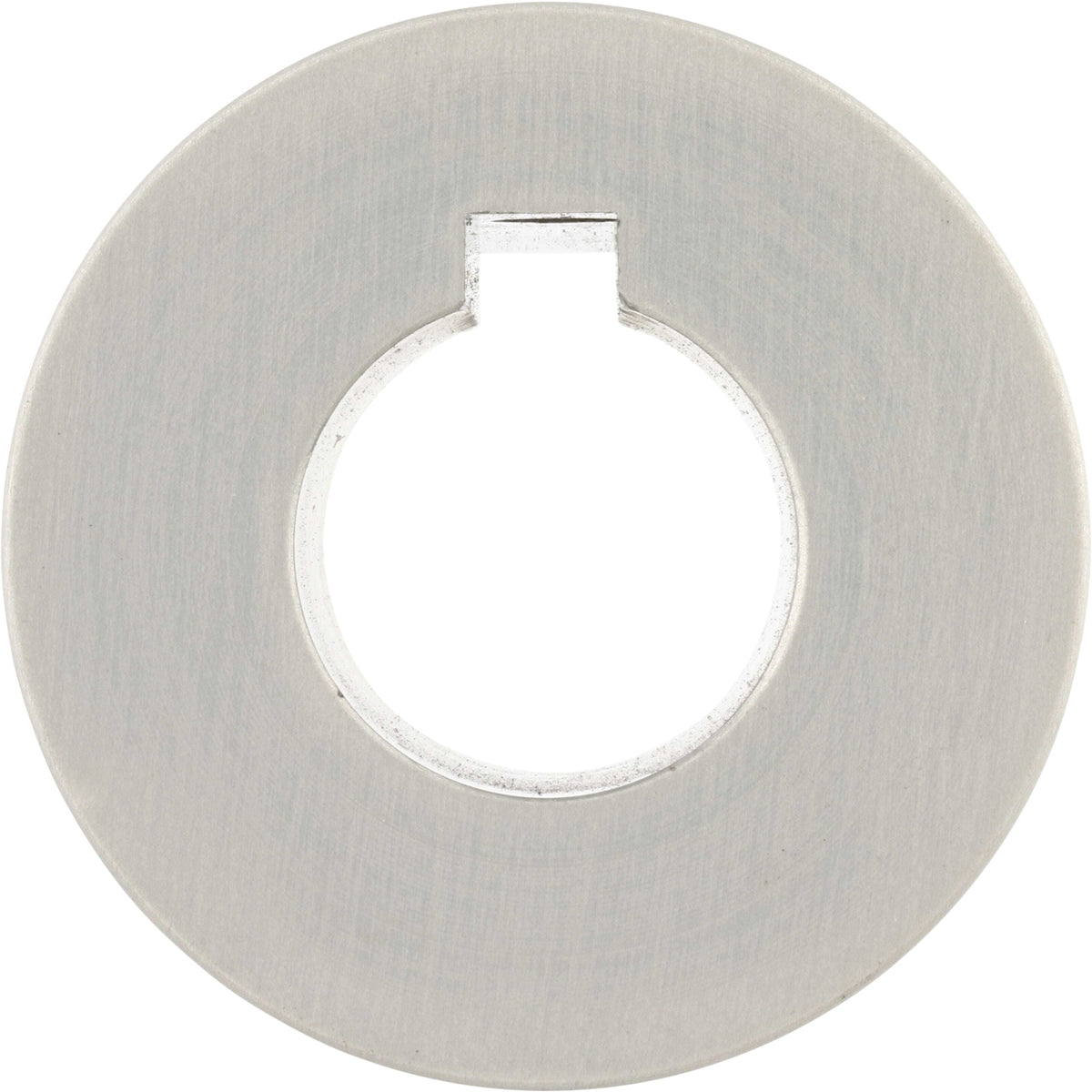 Hard anodized aluminum motor coupler on white background. 