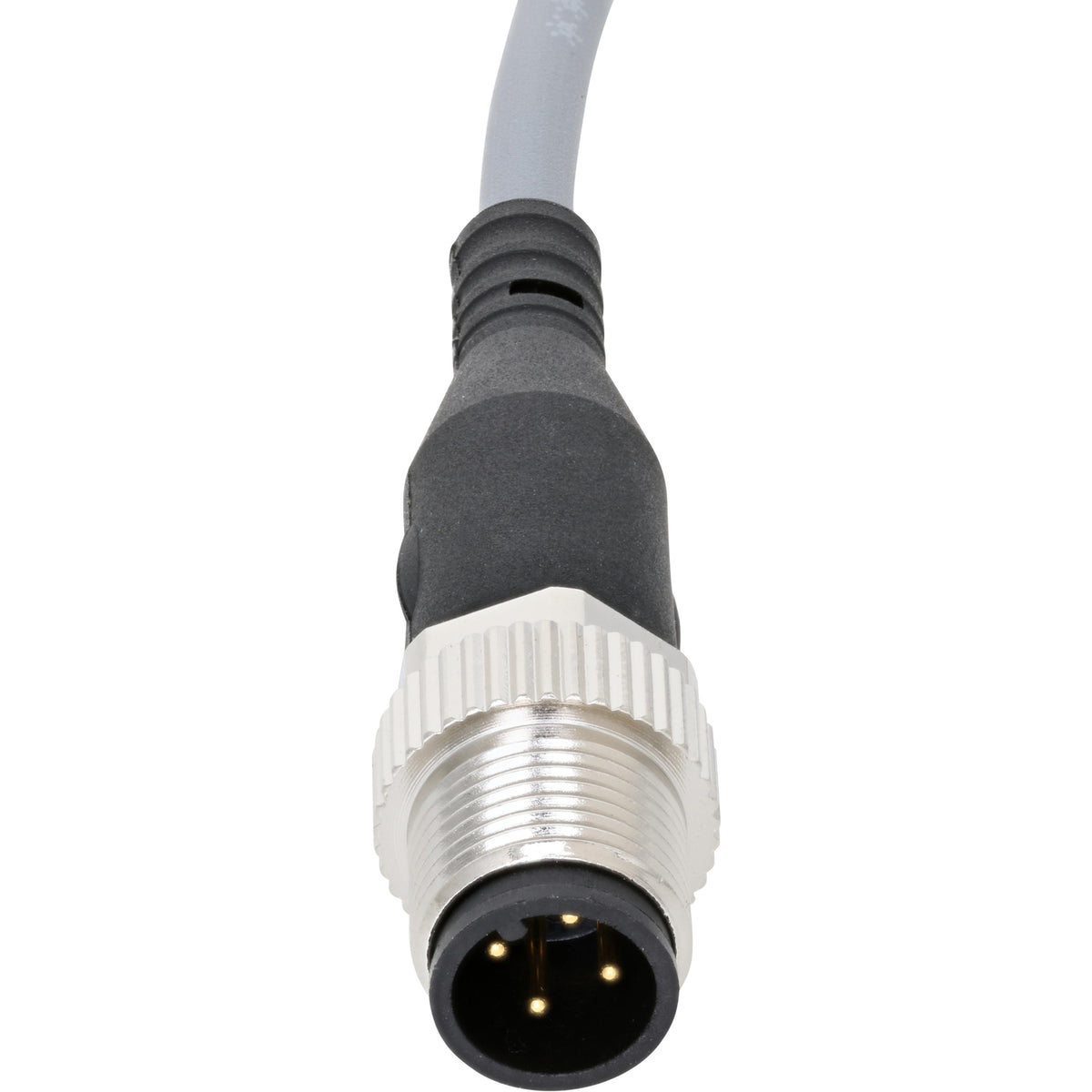 .5 meter grey connecting cable with male molded end. Cable shown on white background.