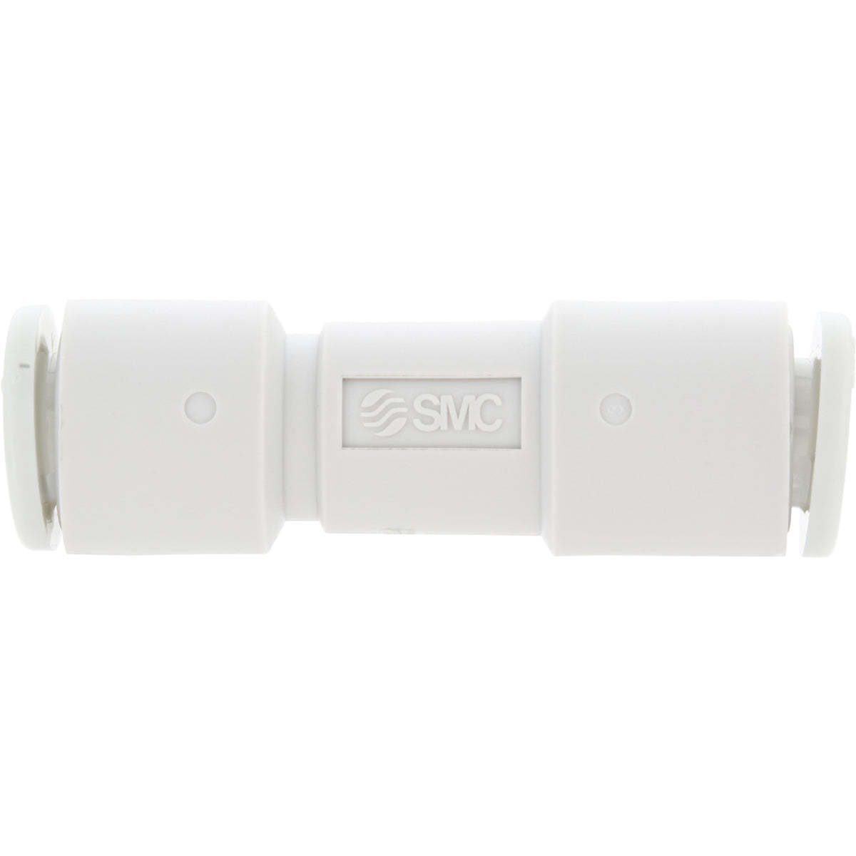 White 6mm check valve on white background. 