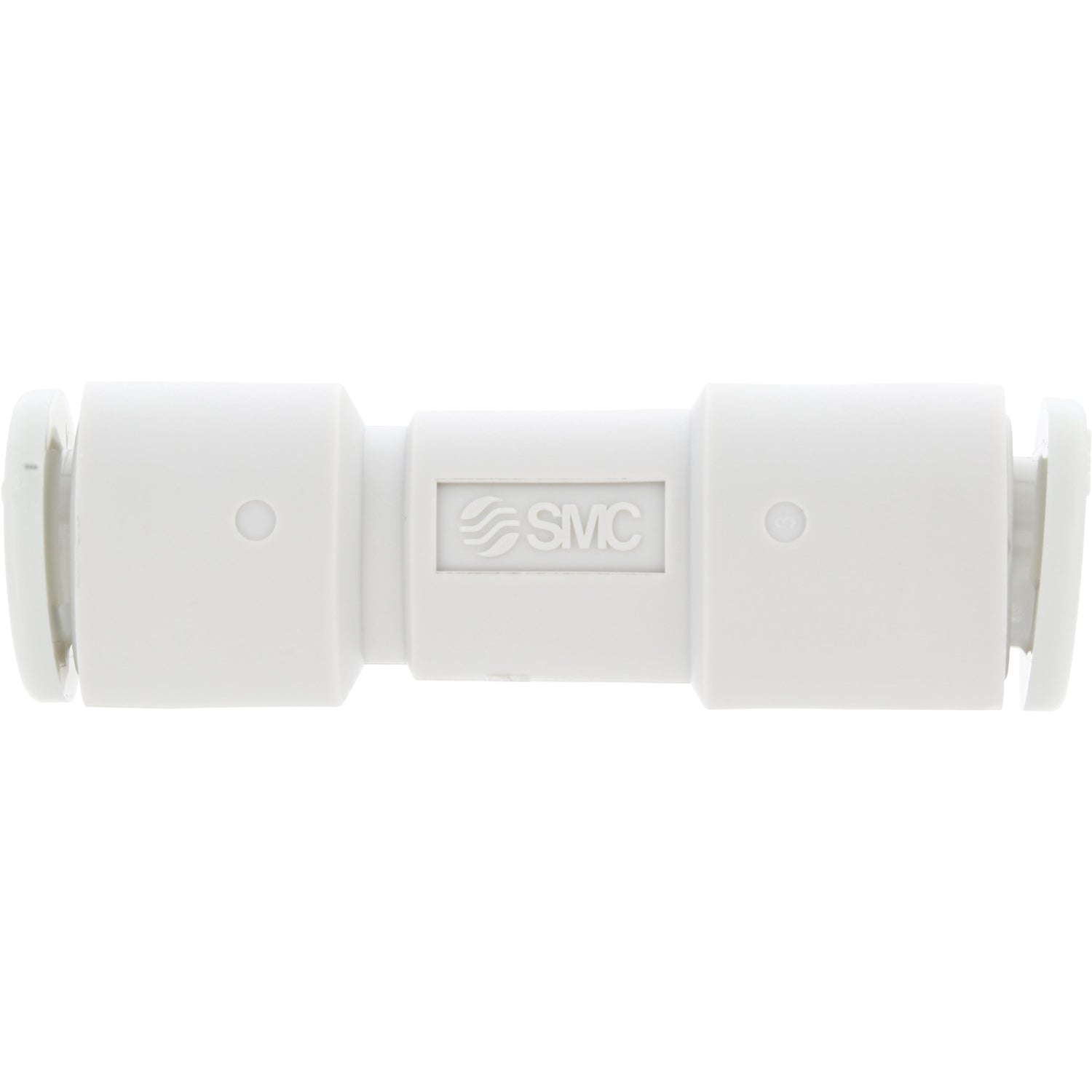 White 6mm check valve on white background. 