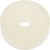 Off white, disk shaped rubber seal with hole in center on white background. P0-00153