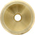 Machined brass with circular shape and through hole. Shown on white background. FC6B