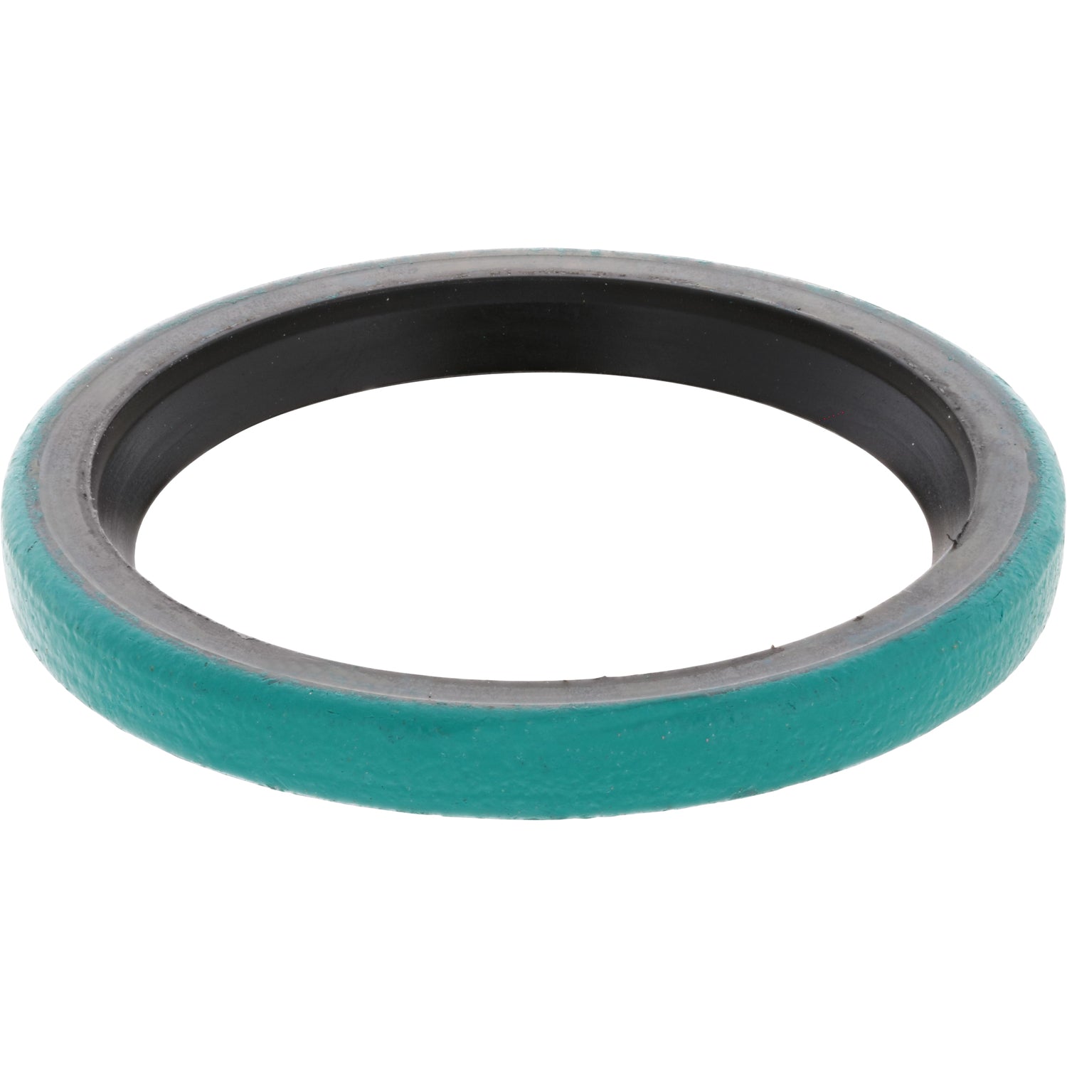 Single Lip Grease Seal - Solid, 1.000 in Shaft Dia., 1.250 in OD, 0.125 in Overall Width, HM14 Design, Green Nitrile Rubber (NBR) Lip Material on white background. 