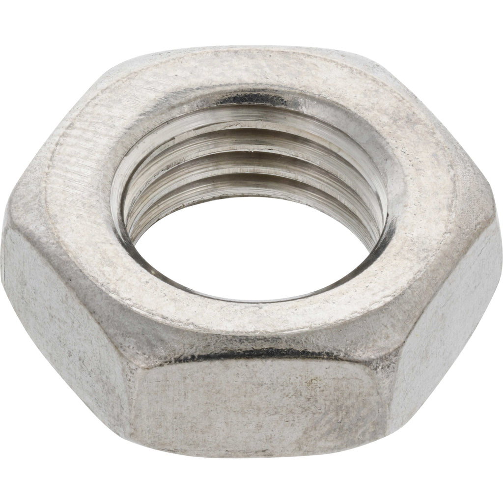 18-8 Stainless-steel thin hex nut with 7/16"-20 thread size. 91847A515