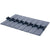 1 foot section showing underside of navy blue conveyor track on white background. NGE-820-K750