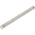 Stainless steel cylindrical dowel with a small notch cut into each end. Shown on white background. 