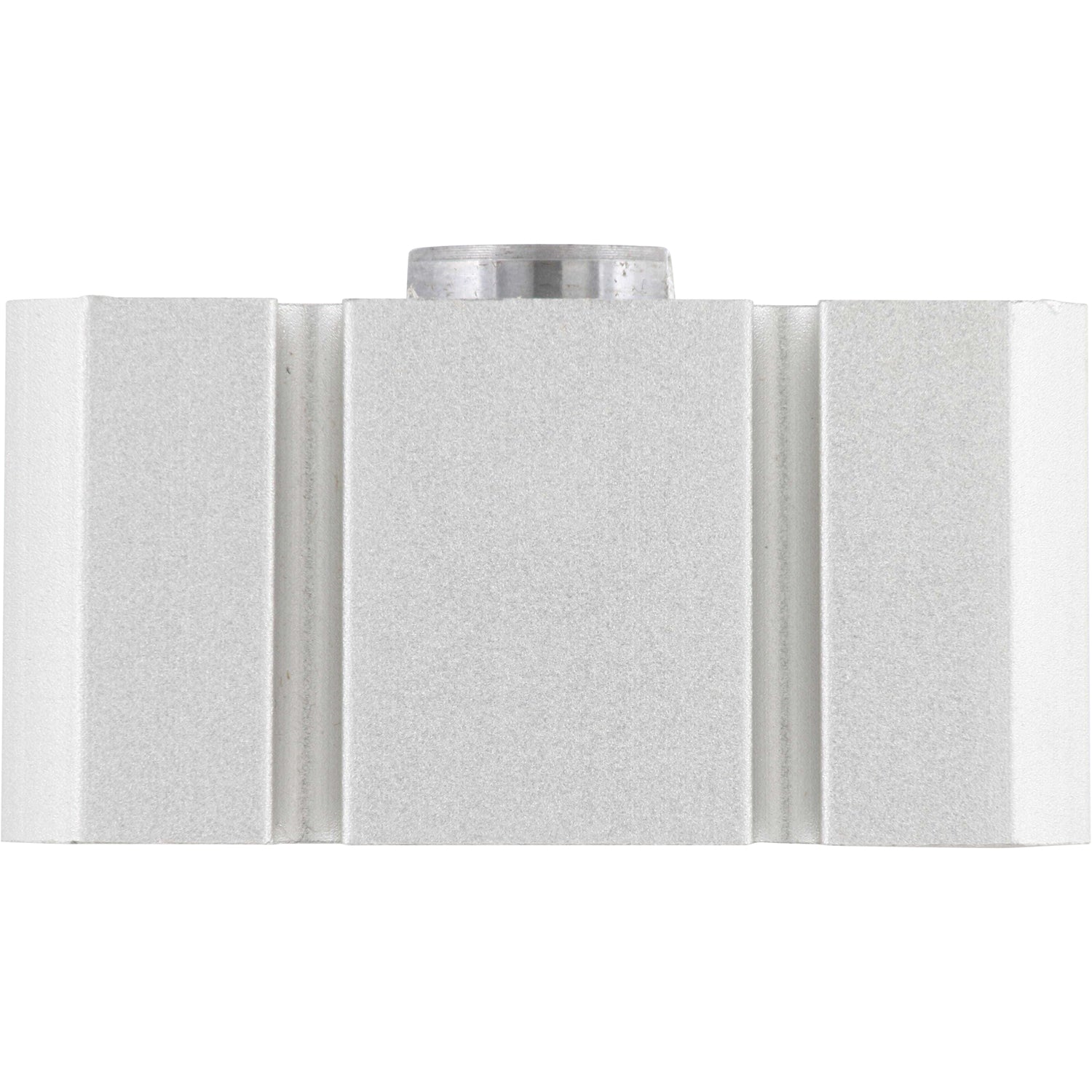 Aluminum square shaped pancake cylinder on white background.