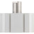 Grey rectangular pneumatic cylinder shown on white background.