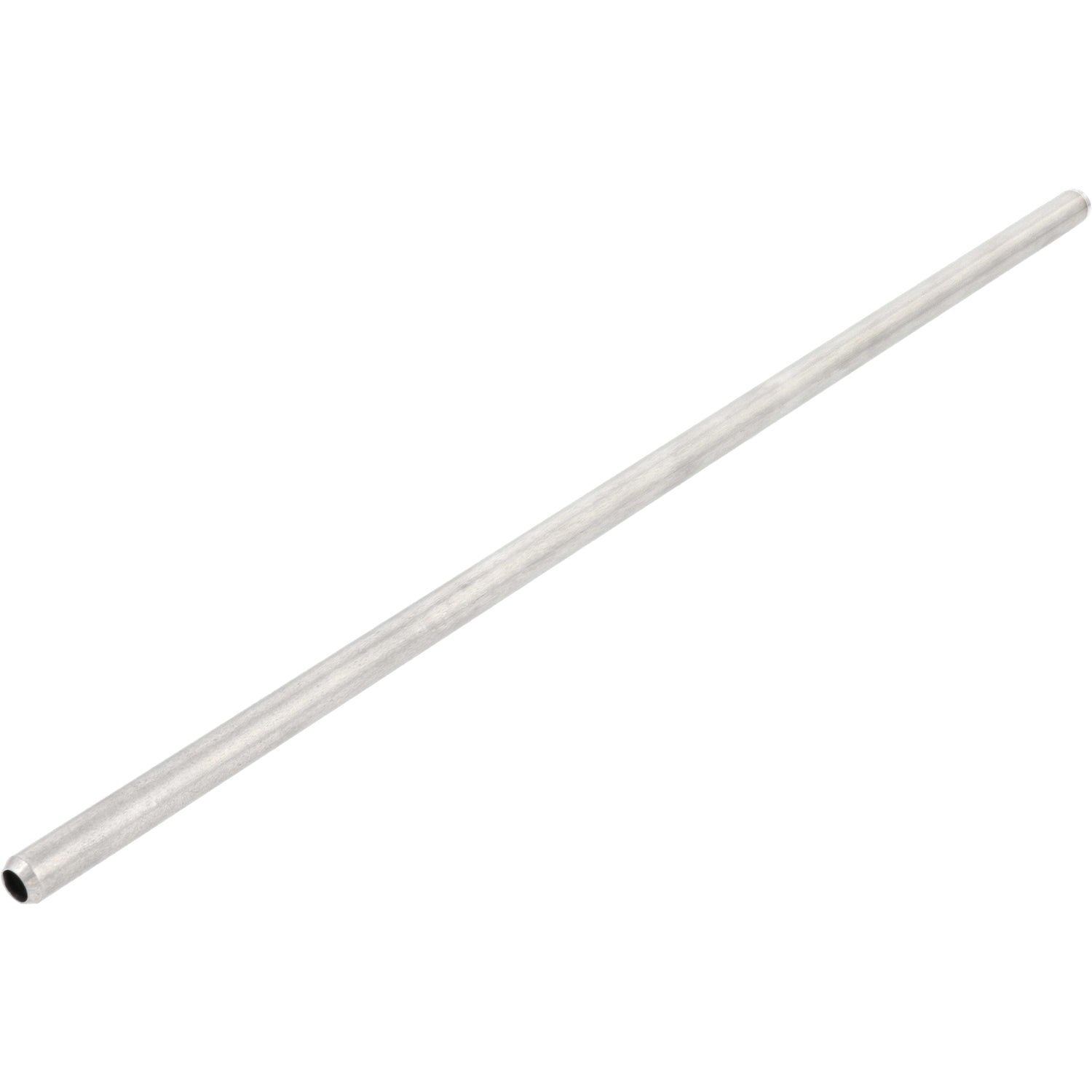 3/8 inch stainless steel tube on a white background.