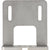 Rectangular stainless steel part with 90 degree bend. The part has multiple holes cut into it and is shown on a white background. 