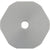 Grey hard anodized aluminum decagonal part with center through hole shown on white background.