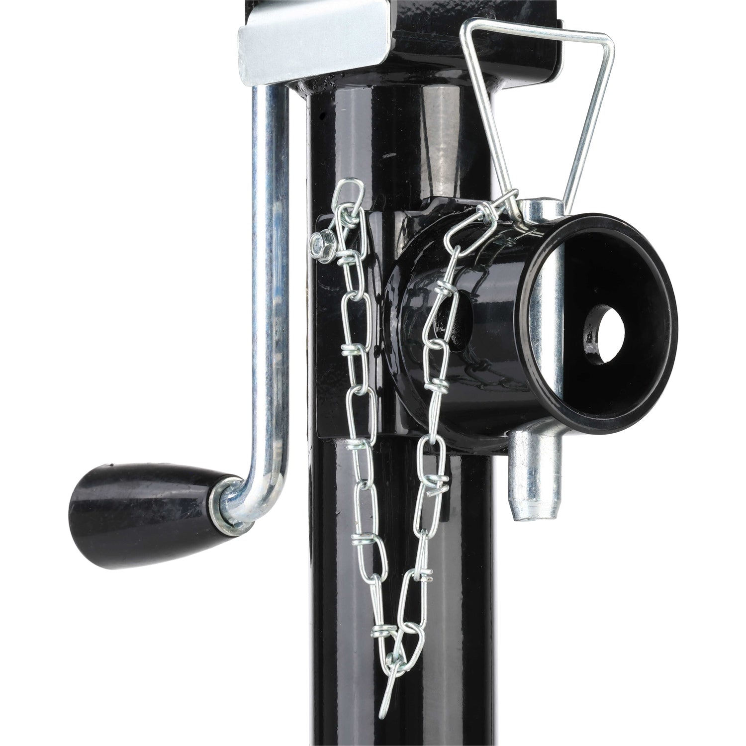 Pro Series Round Trailer Jack, Side Mount, 2,000 lbs. Lift Capacity, Side Wind, Weld-On, 10 in. Travel PS1401060303