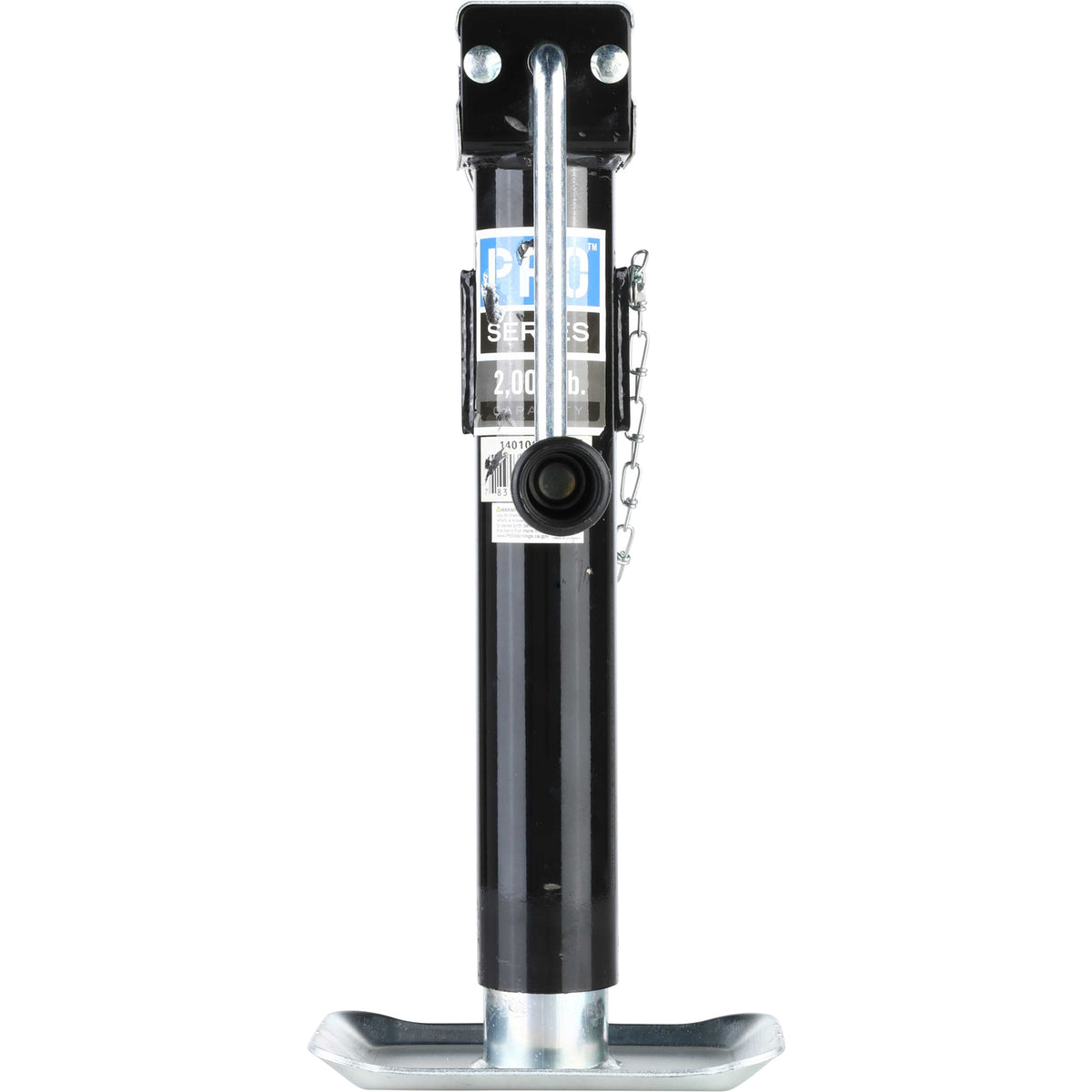 Pro Series Round Trailer Jack, Side Mount, 2,000 lbs. Lift Capacity, Side Wind, Weld-On, 10 in. Travel PS1401060303