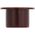 Burgundy colored plastic bushing on white background. 