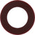 Burgundy colored plastic bushing on white background. 