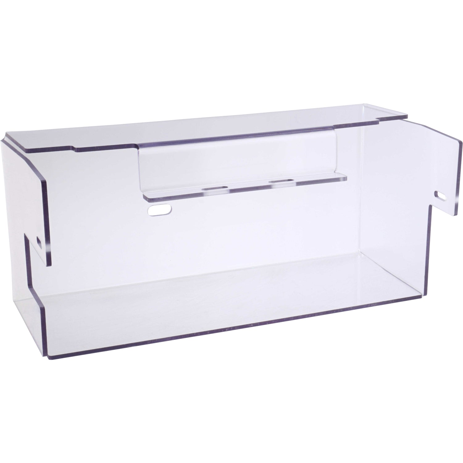 Clear bent polycarbonate guarding on a white background. S28A
