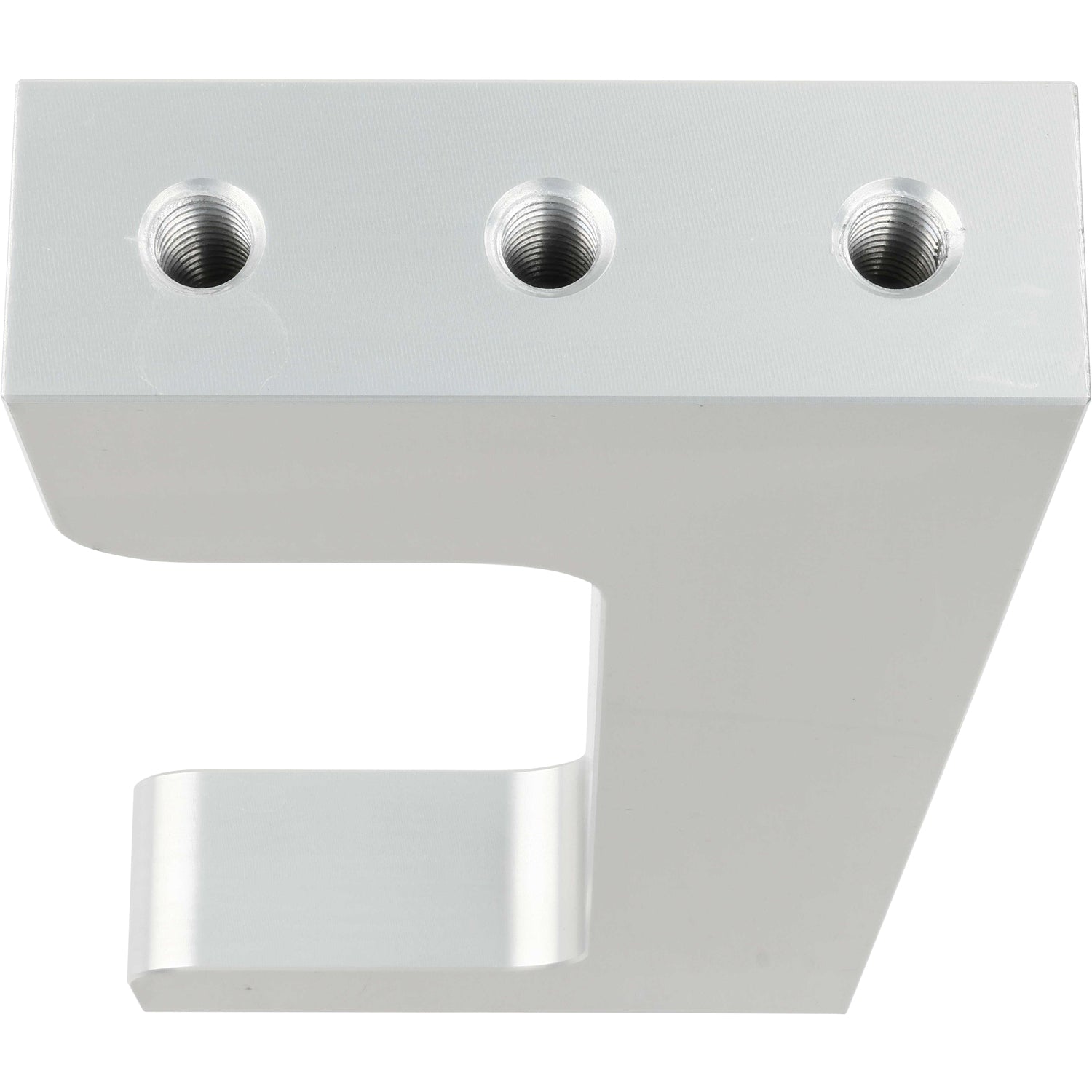 Grey 12oz hard anodized aluminum machined seamer leg on white background.