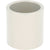 Cylindrical hard anodized aluminum part with through hole on white background. 