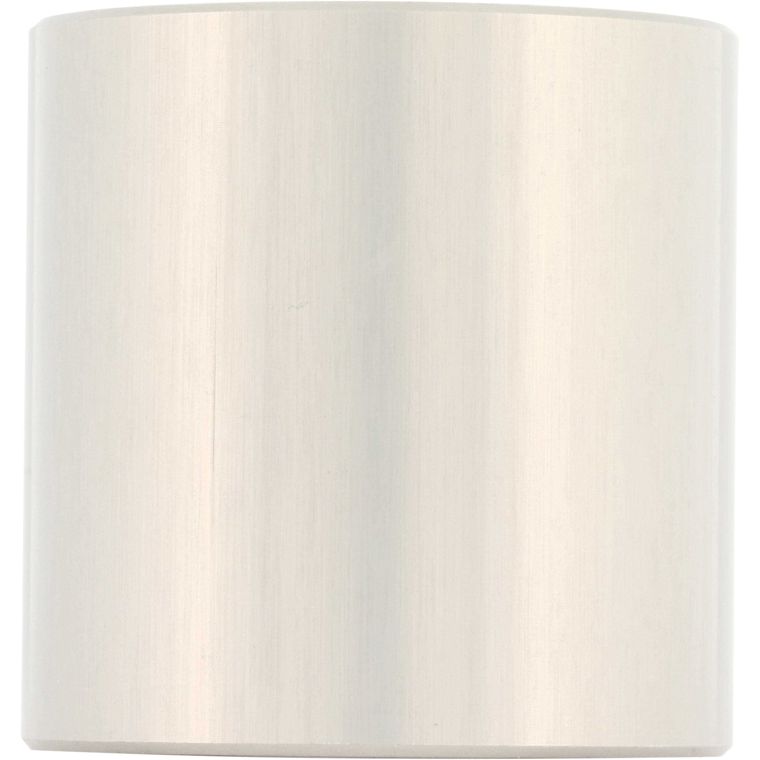 Cylindrical hard anodized aluminum part on white background. 