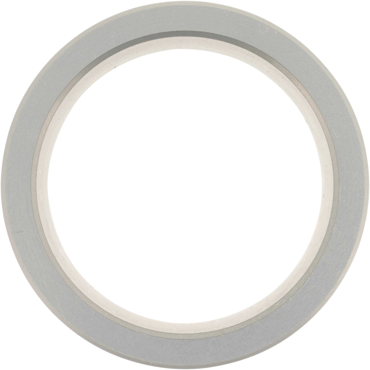 Cylindrical hard anodized aluminum part with through hole on white background. 