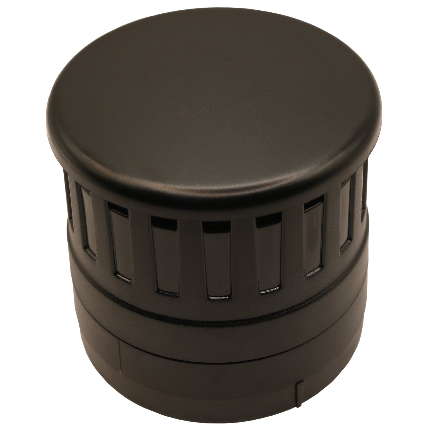 SL7-AP24 - Black plastic stack light acoustic module on white background. 