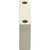 Rectangular grey hard anodized aluminum block with two through holes shown on white background. 