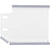 Clear bent polycarbonate guarding shown on a white background.