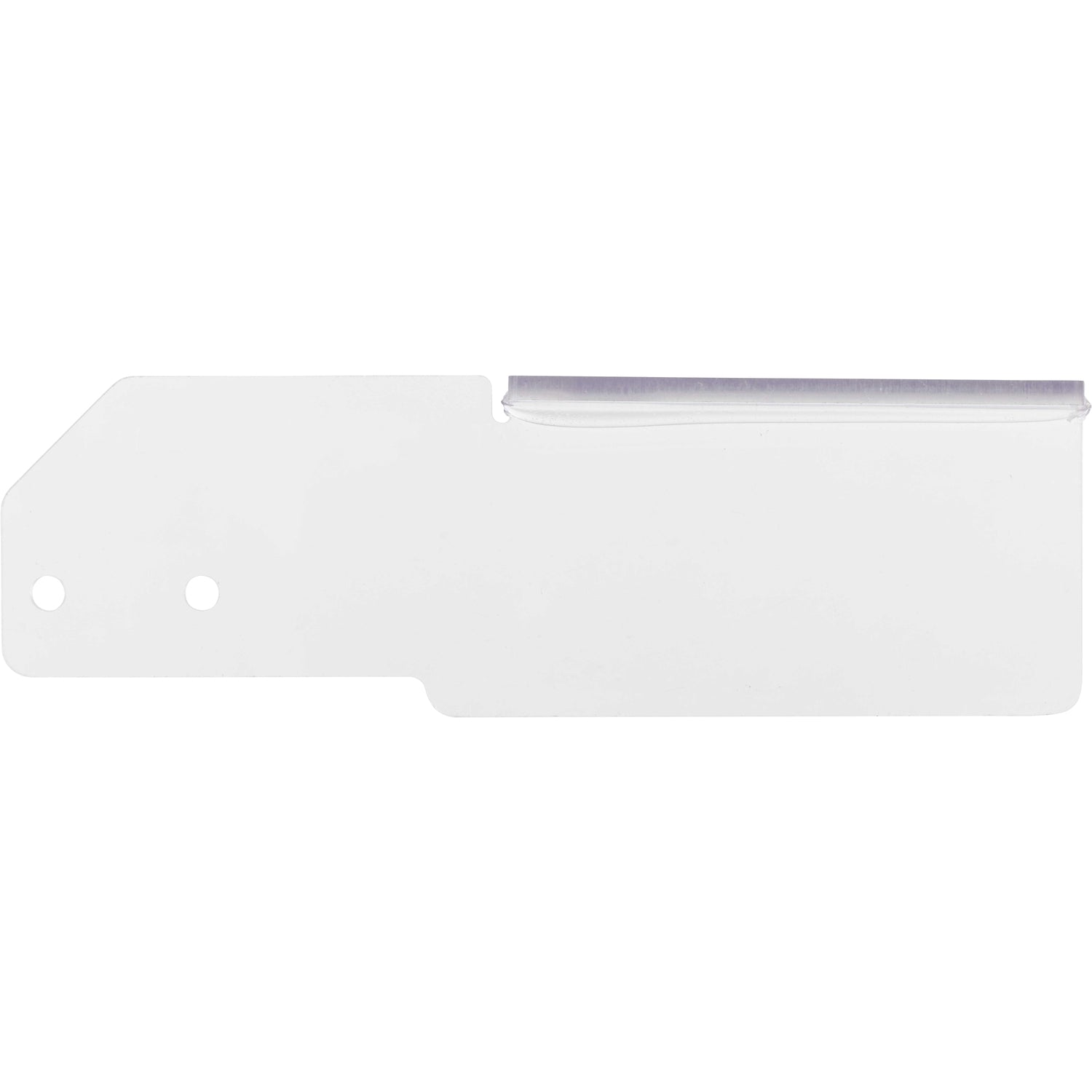 Clear bent polycarbonate guarding shown on a white background.