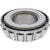 Steel tapered bearing on white background. 