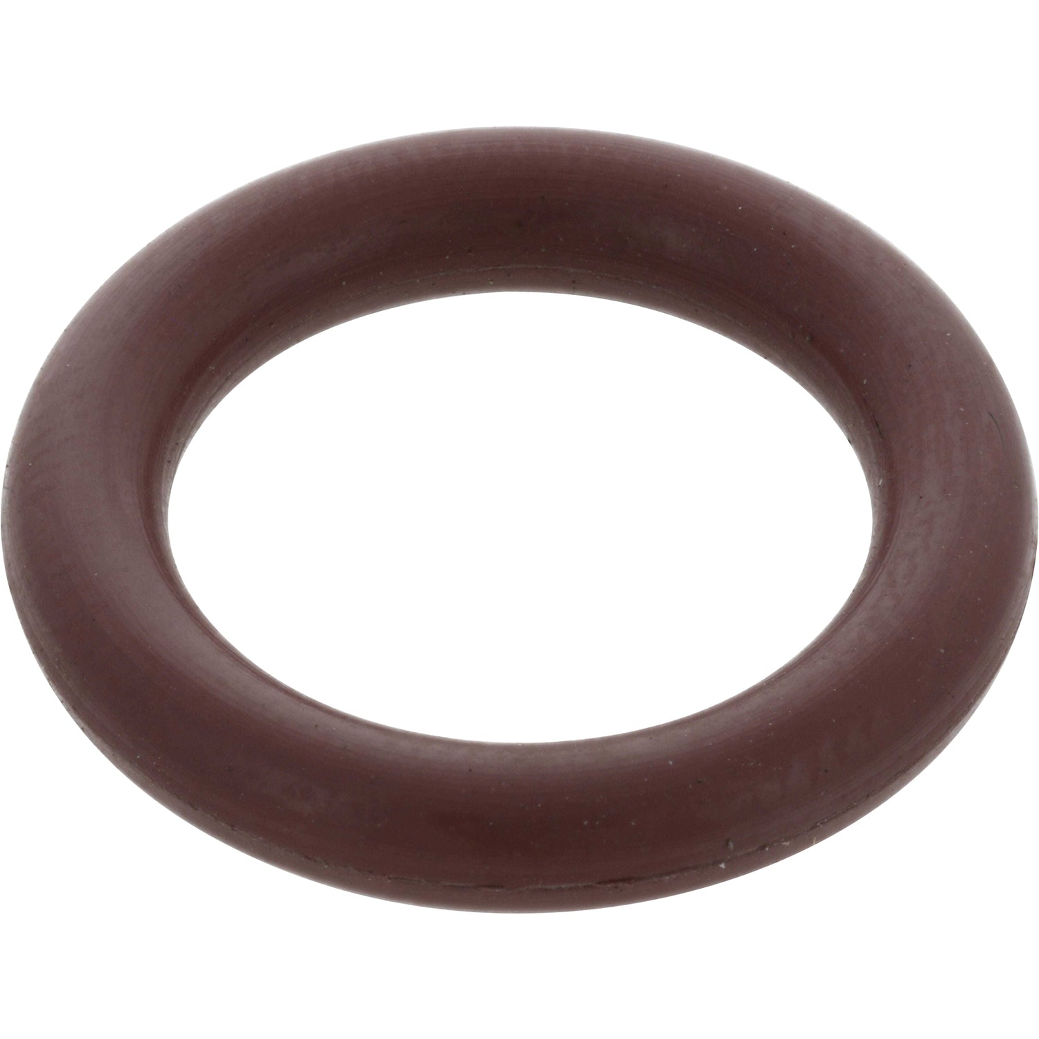  Reddish-brown rubber o-ring on a white background. HM0064