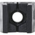 Black acetal rail clip on white background. 